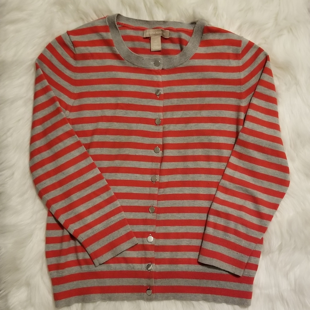 Banana Republic Stripped Cardigan Sweater